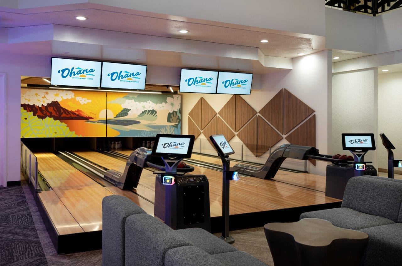 The ʻOhana Entertainment Center includes opportunities for bowling.