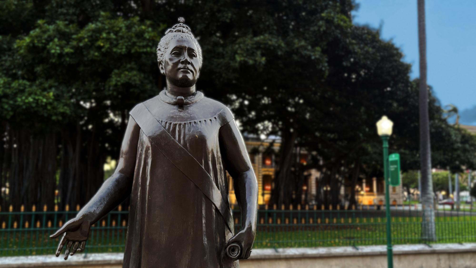 The Queen Liliuokalani Statue at the Hawai‘i State Capitol.
