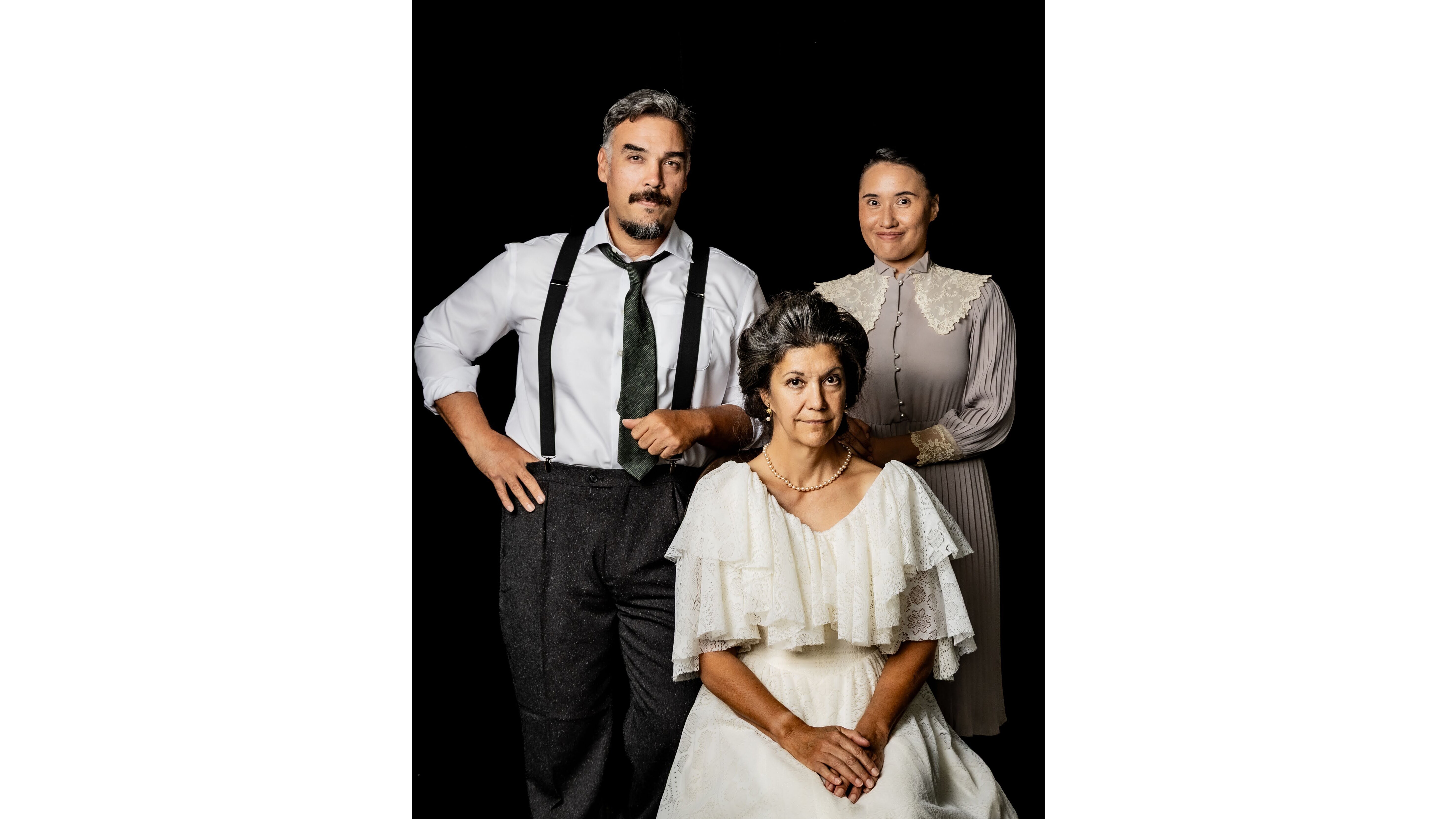 "The Queen's Will" stars Hoku Gilbert as Princess Theresa (seated in the front row), as well as Reb Beau Allen as lawyer Lorrin Andrews and Maile Kapuaʻala as legal assistant Mary K. Jarrett.
