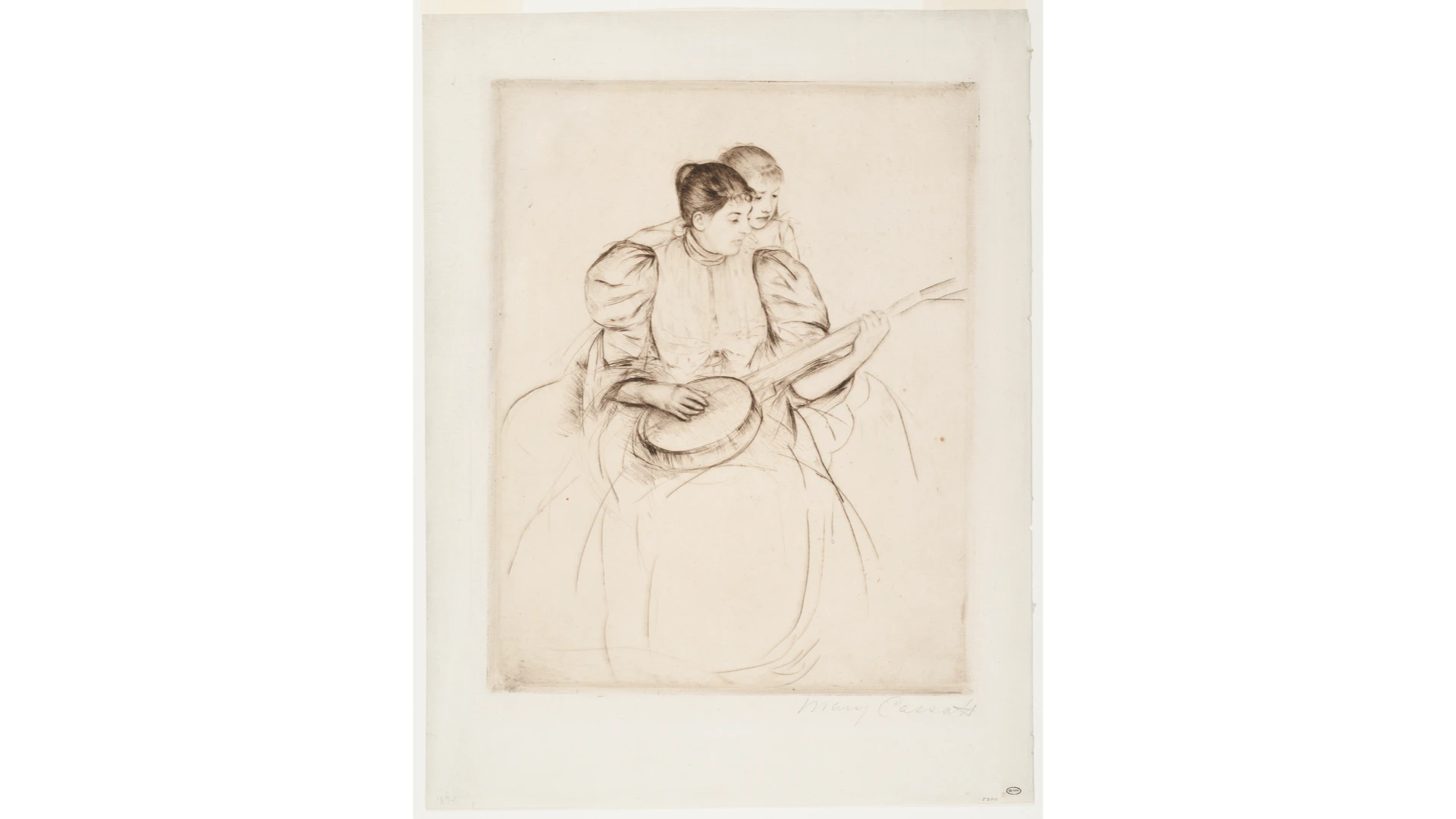 A print of Mary Cassatt’s “The Banjo Lesson” was gifted to the Honolulu Museum of Art by its founder, Anna Rice Cooke.