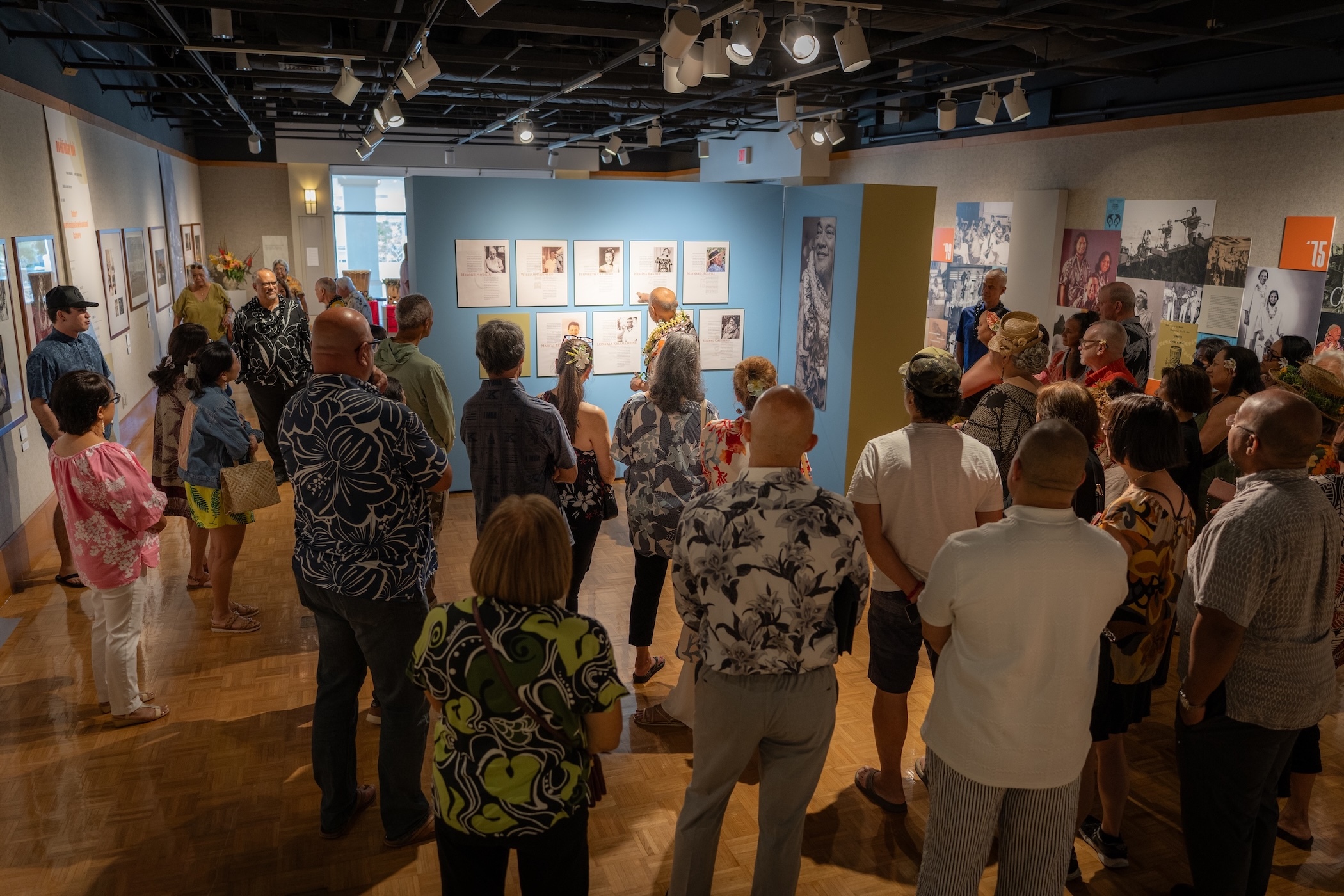 Robert Cazimero gives a walkthrough of “Ke Kilo Lani” which is currently on display at Gallery ʻIolani, which is part of the campus at Windward Community College.