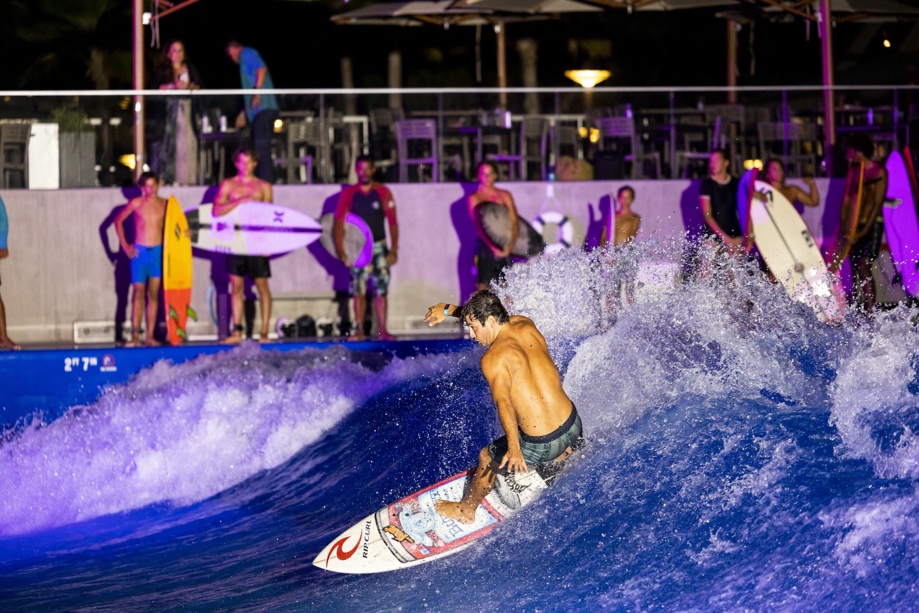 Sheldon Paishon surfs the Wai Kai wave.
