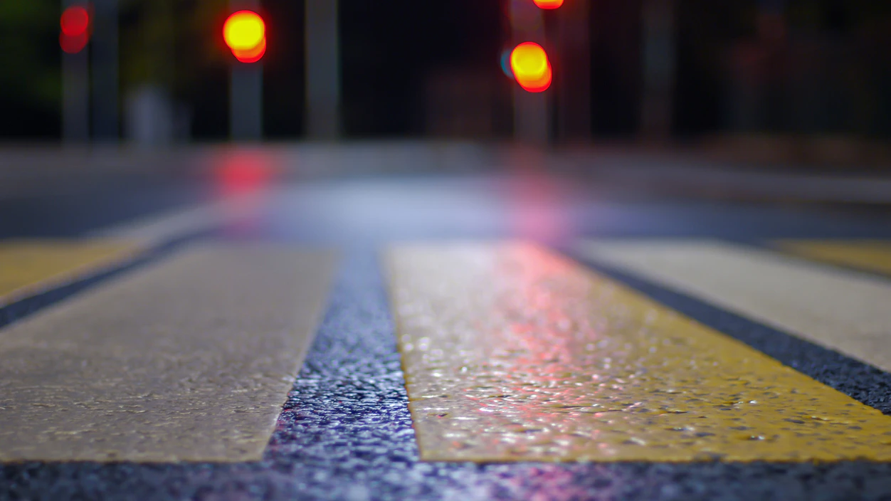 crosswalk at night
