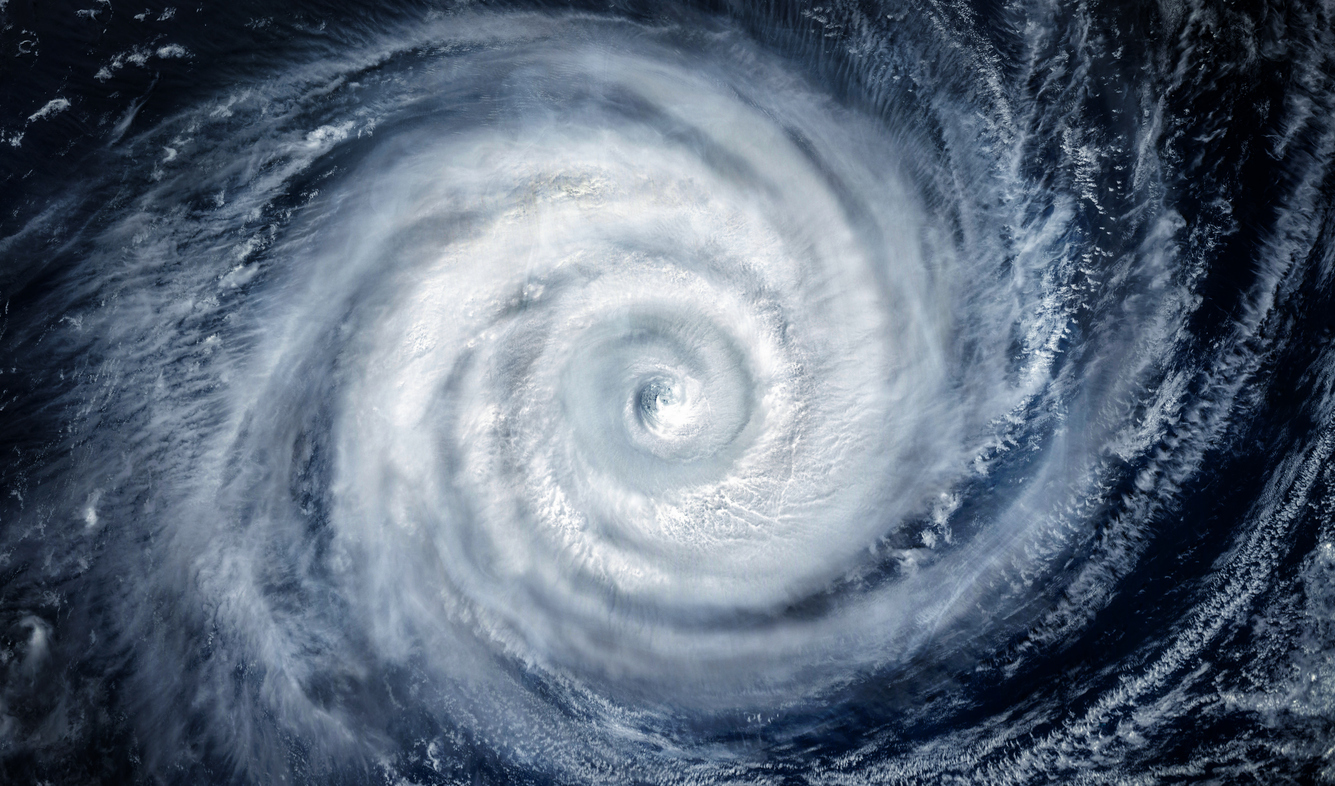 Super Typhoon, tropical storm, cyclone, hurricane, tornado, over ocean. Weather background.  Elements of this image furnished by NASA.