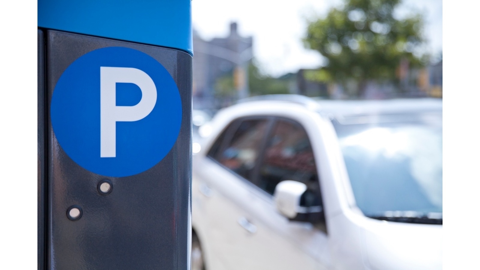 A paid parking kiosk.