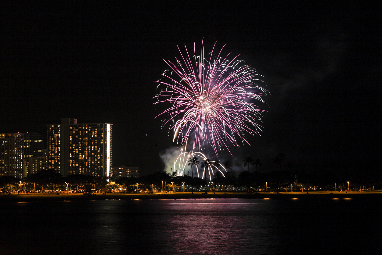 Several fireworks shows will be happening across Oʻahu, including one that will be visible from Waikīkī.