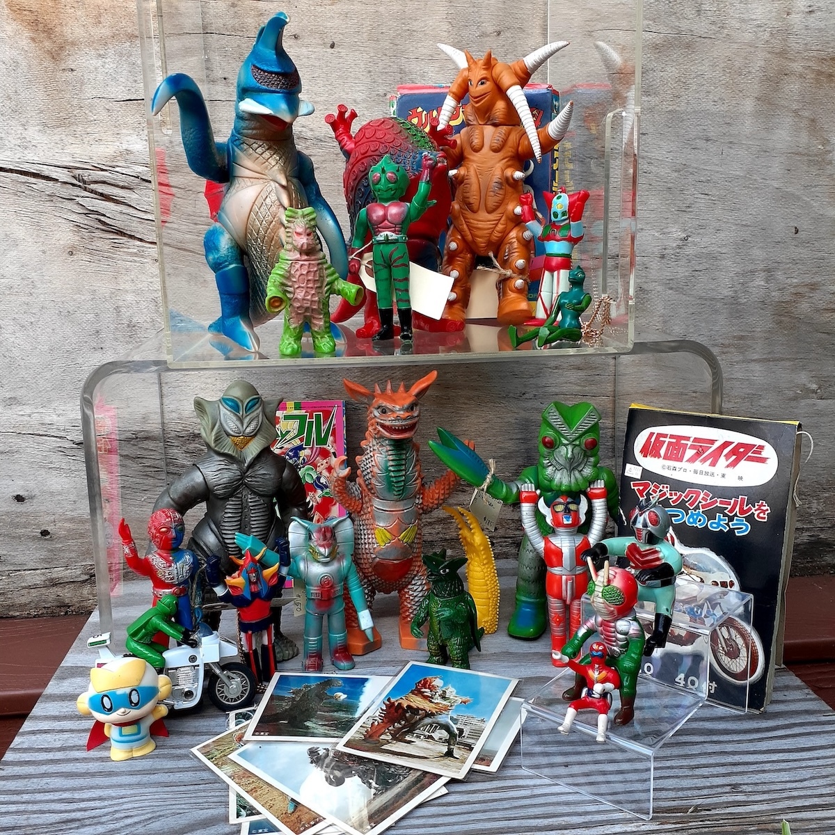 Japanese superhero and kaiju (monster) toys catch the eye of kids and adults alike.
